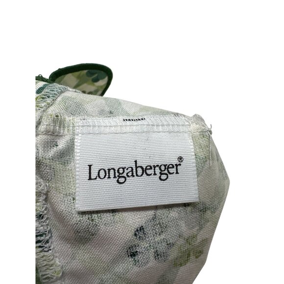 Longaberger Shamrock Basket 1999 Handwoven Wood With Lid & Fabric Liner - Picture 8 of 11